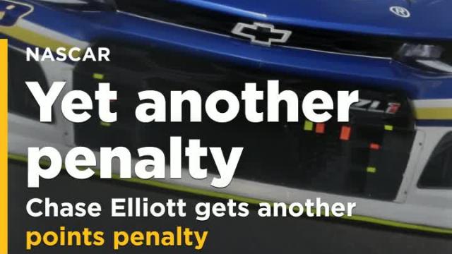 Chase Elliott gets another points penalty, this time for a rear windshield issue