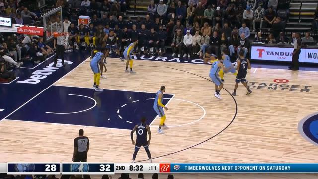 Bryn Forbes with a 2-pointer vs the Memphis Grizzlies