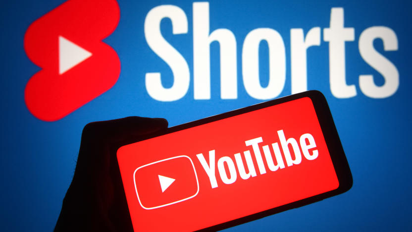 UKRAINE - 2021/10/23: In this photo illustration a YouTube logo of an online video sharing and social media platform is seen on a smartphone screen with a YouTube Shorts in the background. (Photo Illustration by Pavlo Gonchar/SOPA Images/LightRocket via Getty Images)