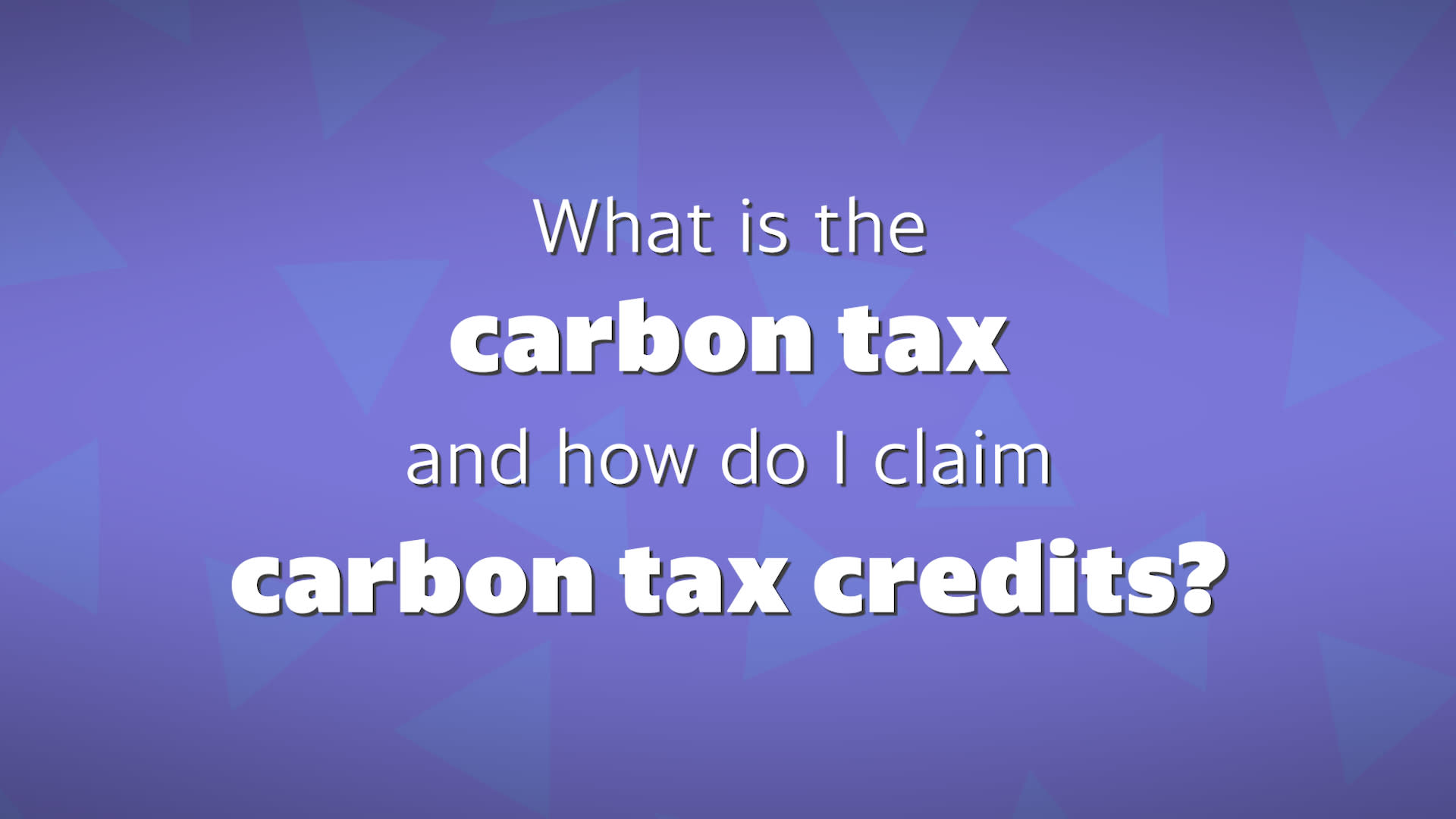 Carbon tax credits [Video]