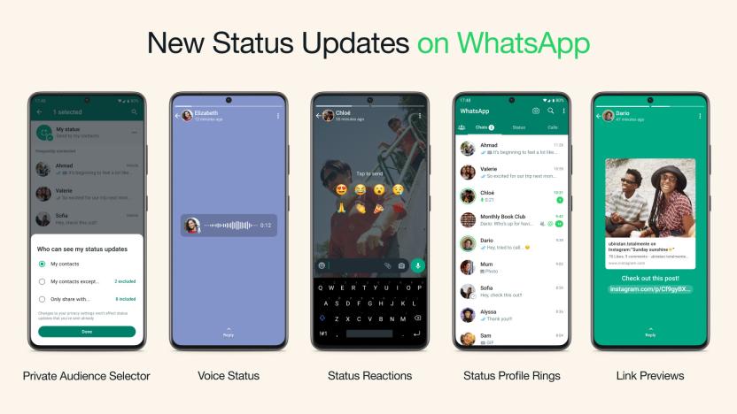 WhatsApp statuses are getting a big revamp for voice, emoji reactions and more