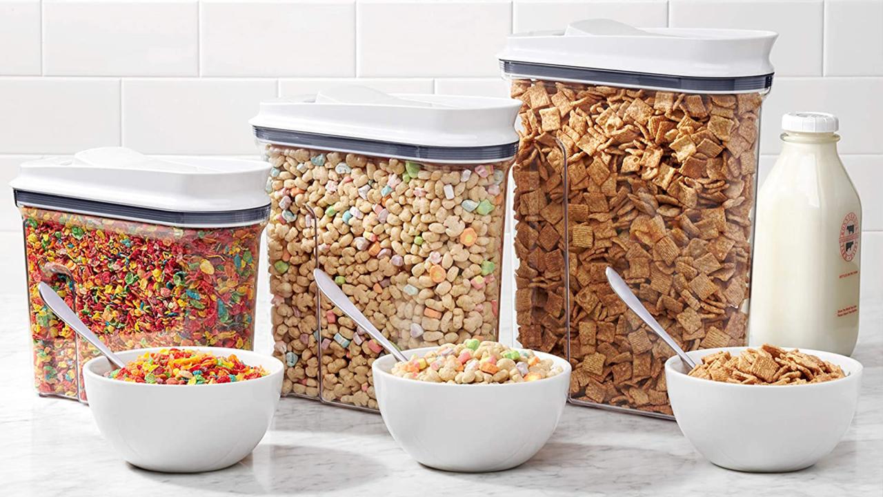 Deluxe Cereal Container Kit Dorm Kitchenware Dorm Accessories Dorm