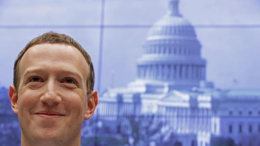 WASHINGTON, DC - APRIL 11:  Facebook co-founder, Chairman and CEO Mark Zuckerberg testifies before the House Energy and Commerce Committee in the Rayburn House Office Building on Capitol Hill April 11, 2018 in Washington, DC. This is the second day of testimony before Congress by Zuckerberg, 33, after it was reported that 87 million Facebook users had their personal information harvested by Cambridge Analytica, a British political consulting firm linked to the Trump campaign.  (Photo by Chip Somodevilla/Getty Images)