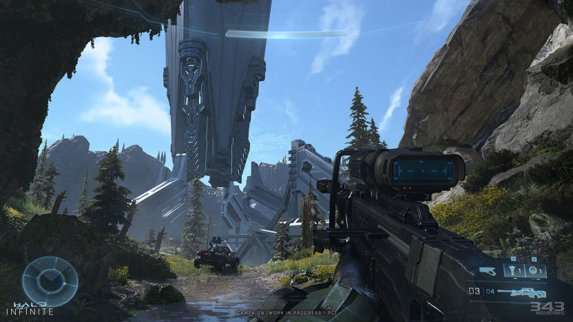 'Halo Infinite' screenshot of Zeta Halo