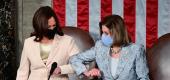 Vice President Kamala Harris and House Speaker Nancy Pelosi. (Getty Images)