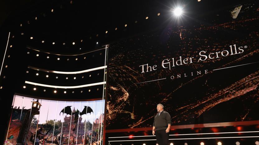 LOS ANGELES, CALIFORNIA - JUNE 09:  Matt Firor, President at ZeniMax Online Studios LLC, speaks about 'The Elder Scrolls Online, Elsweyr' during the Bethesda E3 Showcase at The Shrine Auditorium on June 09, 2019 in Los Angeles, California. (Photo by Christian Petersen/Getty Images)