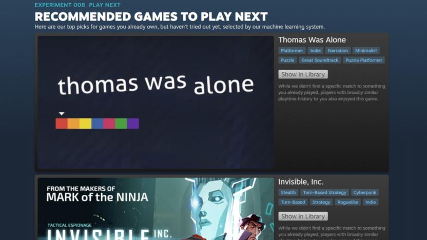 Steam Labs Play Next