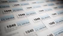 U.S. Department of the Treasury Internal Revenue Service (IRS) 1040 Individual Income Tax forms. Photographer: Michael Nagle/Bloomberg