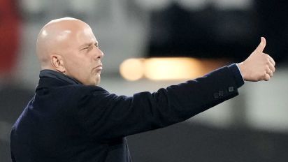 Associated Press - FILE- Feyenoord's head coach Arne Slot reacts to his players during the Europa League play off, first leg soccer match between Feyenoord and Roma at De Kuip stadium in Rotterdam, Netherlands, Thursday, Feb. 15, 2024. Liverpool might have found its replacement for Jurgen Klopp. Feyenoord coach Arne Slot says his Dutch club is “negotiating” with Liverpool over his possible move to Anfield. Slot tells ESPN he is “still on hold" and “we have to wait for an agreement to be reached, but I have every confidence in that.” (AP Photo/Peter Dejong, File)