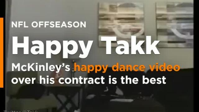 Takk McKinley's happy dance video over his NFL contract is the best