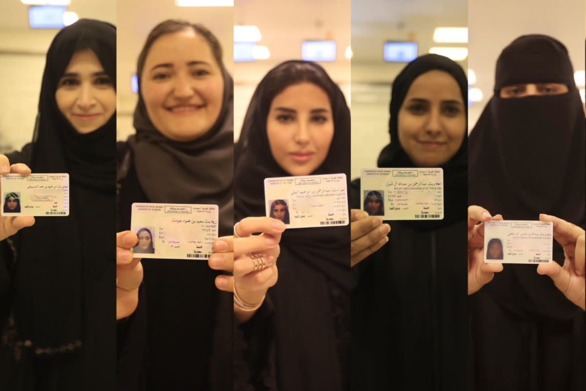 The first Saudi women were issued with driving licenses on June 4 as the co...