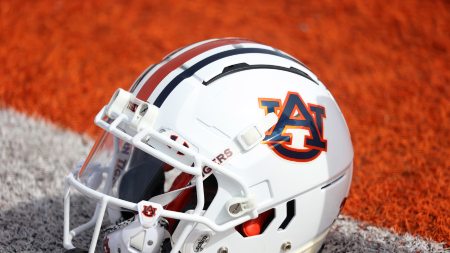 Getty Images - MOBILE, AL - FEBRUARY 01: A general view of a Auburn Tigers helmet during the American team practice for the Reese's Senior Bowl on February 1, 2024 at Hancock Whitney Stadium in Mobile, Alabama.  (Photo by Michael Wade/Icon Sportswire via Getty Images)