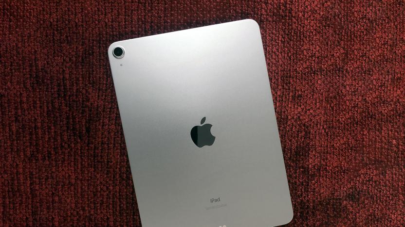 A rear view of Apple's 2020 iPad Air.