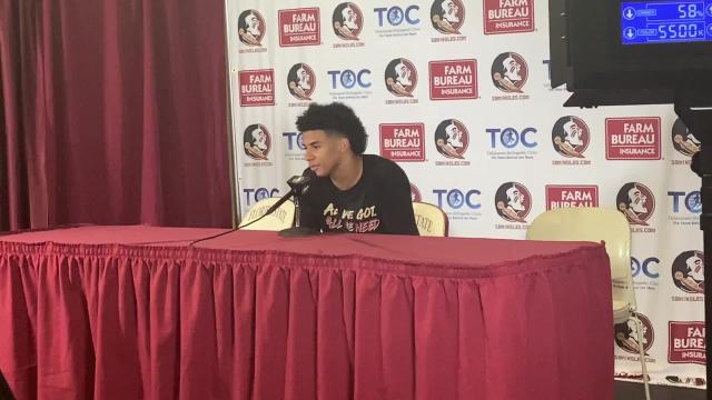 Watch: Florida State quarterback Jordan Travis talks postgame Florida victory (Part 2)