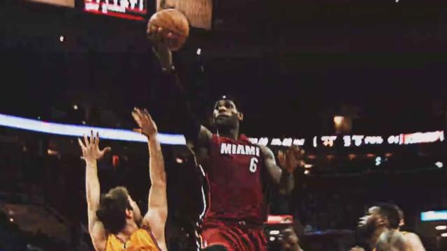 Great scoring moment from LeBron James' first 40+ point performance vs. every team