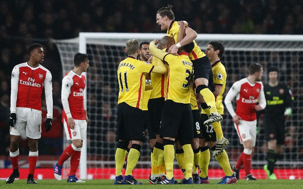 Watford S Deeney Delivers Huge Blow To Arsenal Title Hopes