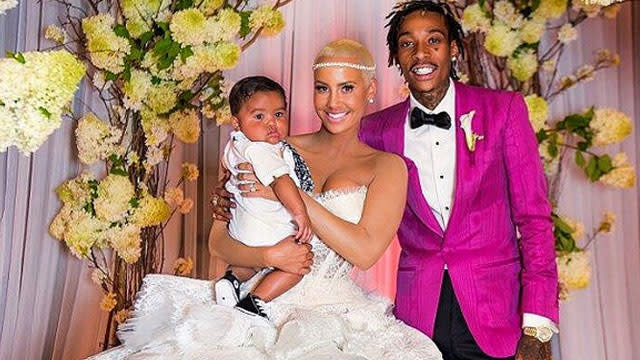 Image result for amber rose and wiz khalifa wedding