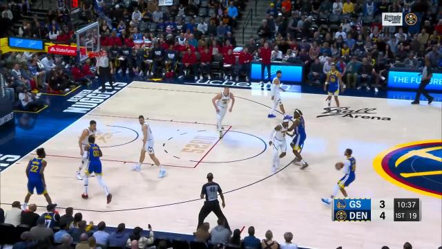 Stephen Curry with a deep 3 vs the Denver Nuggets