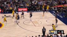 LeBron James hits from way downtown