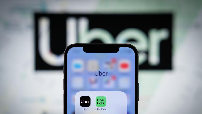 The Uber app application with a map of New York City is seen on an Apple iPhone mobile phone in this photo illustration  Warsaw, Poland on 21 September, 2022. (Photo by STR/NurPhoto via Getty Images)