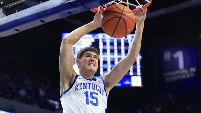 Getty Images - LEXINGTON, KENTUCKY - FEBRUARY 24: Reed Sheppard #15 of the Kentucky Wildcats dunks the ball during the second half in the game against the Alabama Crimson Tide at Rupp Arena on February 24, 2024 in Lexington, Kentucky. (Photo by Justin Casterline/Getty Images)