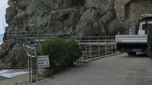 Alle Cinque Terre ponteggi sul "Gigante" sul mare dopo 50 anni