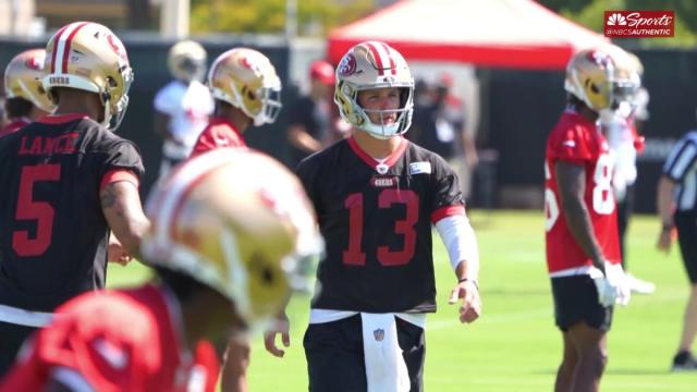 Purdy shows off his arm strength in his 2023 training camp debut