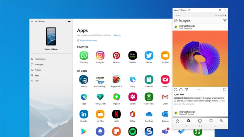 Your Phone Apps in Windows 10