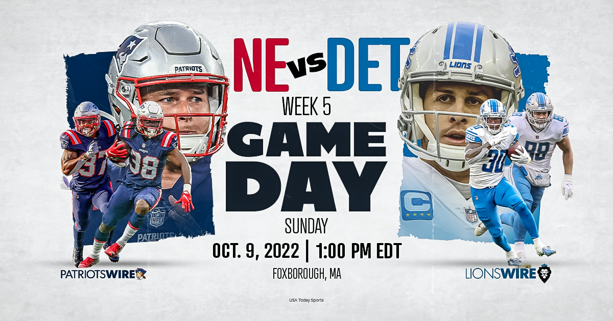 Patriots vs Lions 2022 live stream: Time, TV schedule and how to watch online