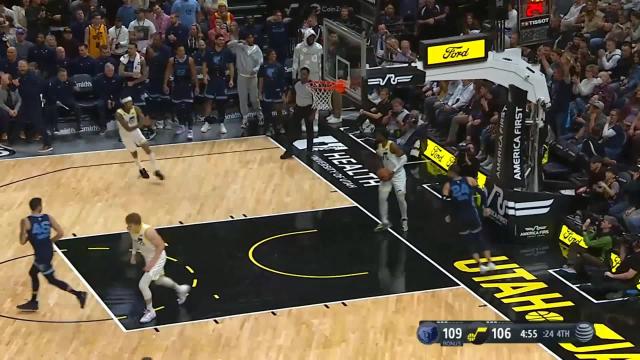 Dillon Brooks with a dunk vs the Utah Jazz