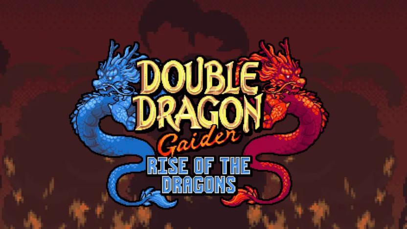 A game logo for 'Double Dragon Gaiden: Rise of the Dragons'.