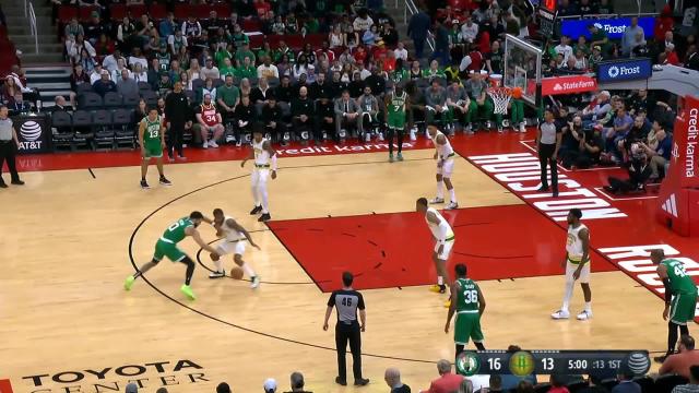 Jalen Green with an and one vs the Boston Celtics