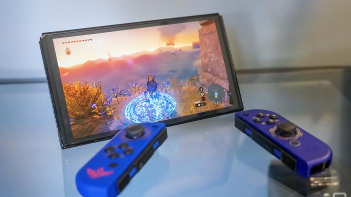 Photo of a Nintendo Switch running The Legend of Zelda: Tears of the Kingdom.