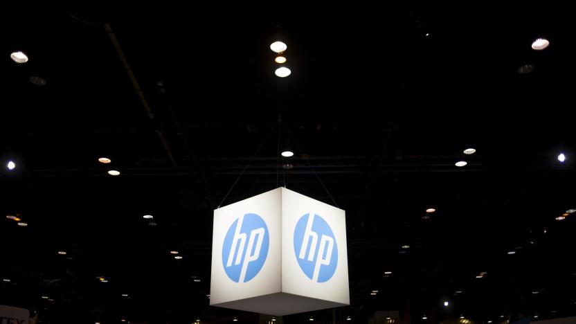 The Hewlett-Packard (HP) logo is seen as part of a display at the Microsoft Ignite technology conference in Chicago, Illinois, May 4, 2015. REUTERS/Jim Young/File Photo         GLOBAL BUSINESS WEEK AHEAD - SEARCH "GLOBAL BUSINESS AUG 22" FOR ALL IMAGES