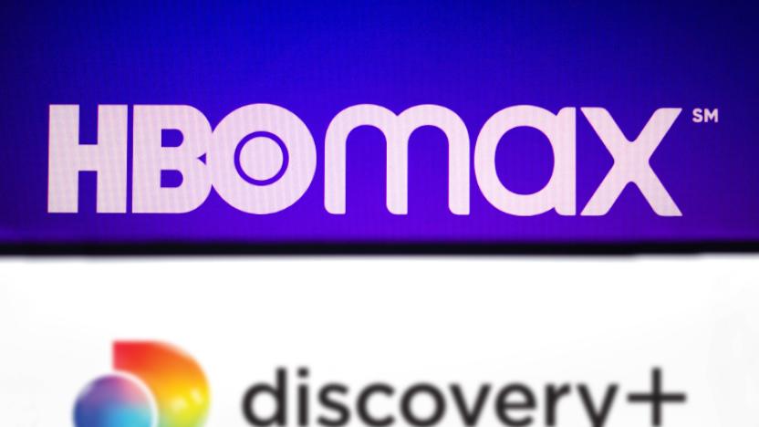 BRAZIL - 2021/05/23: In this photo illustration the Discovery+ (Plus) logo seen displayed on a smartphone with the HBO Max logo in the background. (Photo Illustration by Rafael Henrique/SOPA Images/LightRocket via Getty Images)