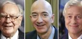 From left: Warren Buffett, Jeff Bezos, and Jamie Dimon. (AP)
