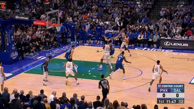 Mikal Bridges with an assist vs the Dallas Mavericks