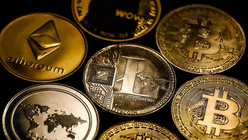 Representation of cryptocurrencies are seen in this illustration photo taken in Krakow, Poland on September 28, 2021. (Photo illustration by Jakub Porzycki/NurPhoto via Getty Images)