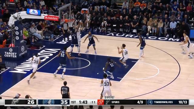 Isaiah Roby with a dunk vs the Minnesota Timberwolves