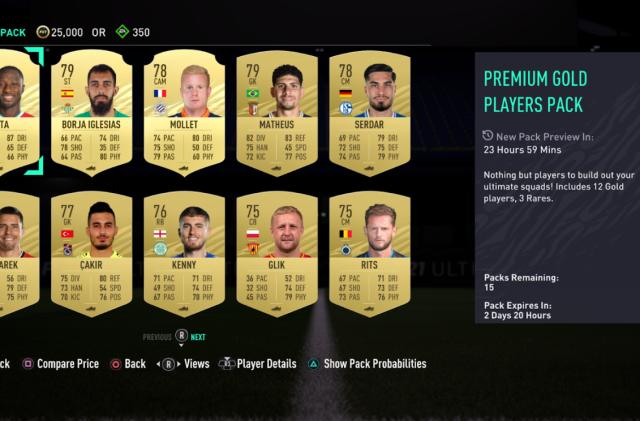 FIFA Ultimate Team Preview Pack