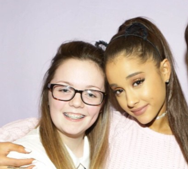 Georgina Callander, 18, pictured with Ariana Grande two years ago