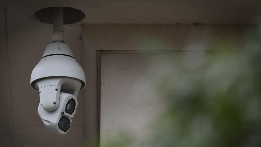 LONDON, ENGLAND - AUGUST 16: A CCTV camera in Pancras Square near Kings Cross Station on August 16, 2019 in London, England. CCTV cameras using facial-recognition systems at King's Cross are to be investigated by the UK's data-protection watchdog after a report by the Financial Times. (Photo by Dan Kitwood/Getty Images)