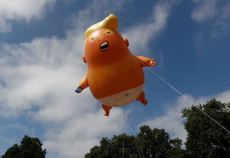 Download Snarling orange 'Trump baby' blimp to mock U.S. president ...