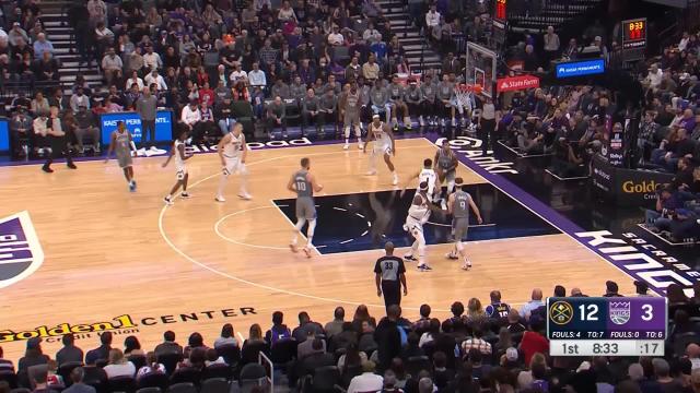 Keegan Murray with a dunk vs the Denver Nuggets