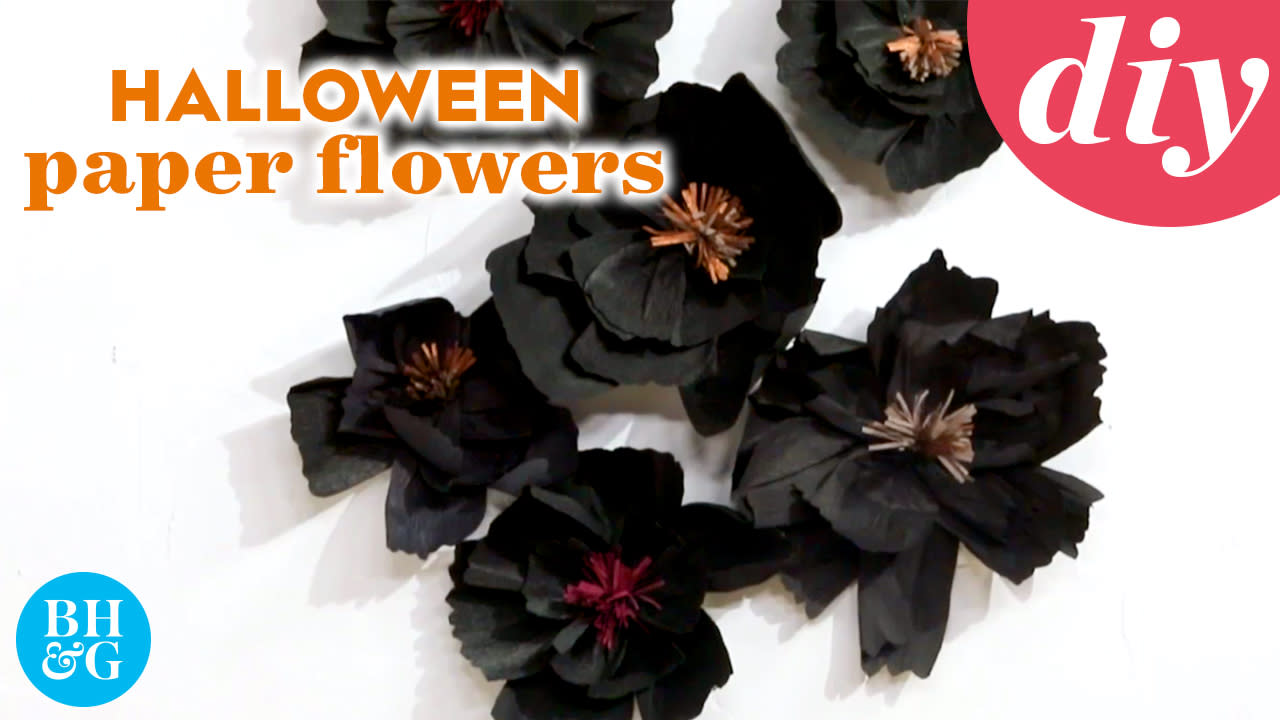 These Handmade Black Paper Flowers Will Transform Your Space for Halloween