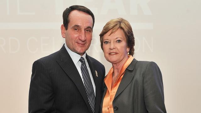 Mike Krzyzewski on passing Pat Summitt: "Someone will have more eventually"