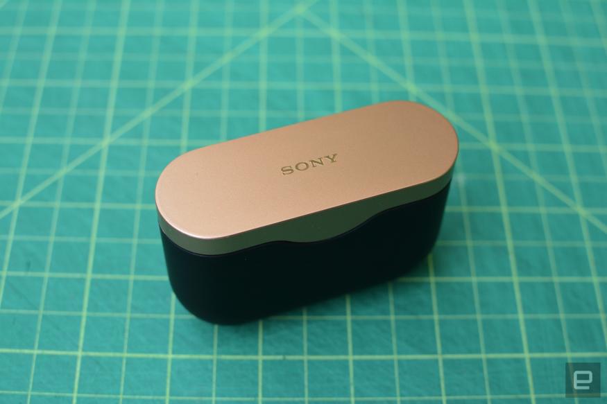 Sony WF-1000XM3 true wireless earbuds charging case