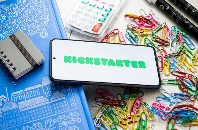 POLAND - 2023/03/07: In this photo illustration a Kickstarter logo seen displayed on a smartphone. (Photo Illustration by Mateusz Slodkowski/SOPA Images/LightRocket via Getty Images)