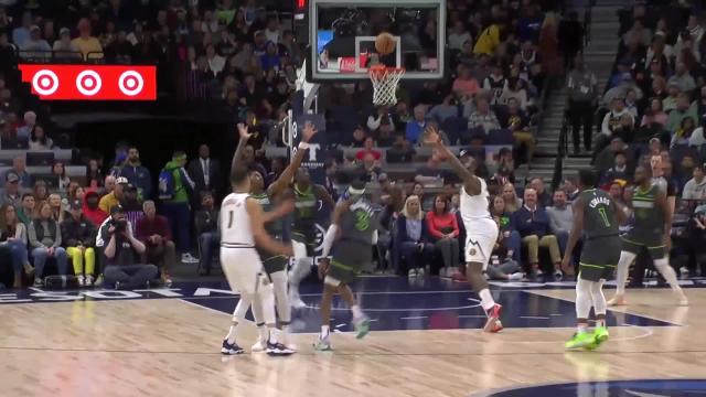 Anthony Edwards with a dunk vs the Denver Nuggets