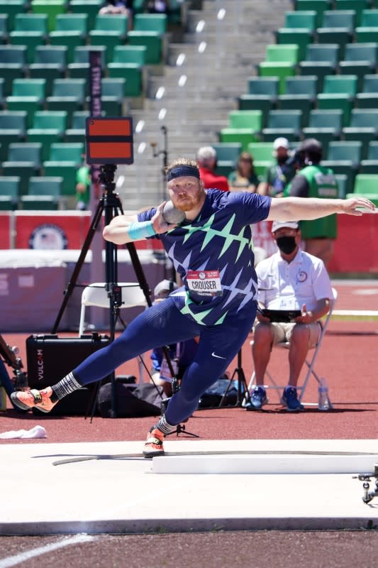 Athletics-American Ryan Crouser breaks shot put world record